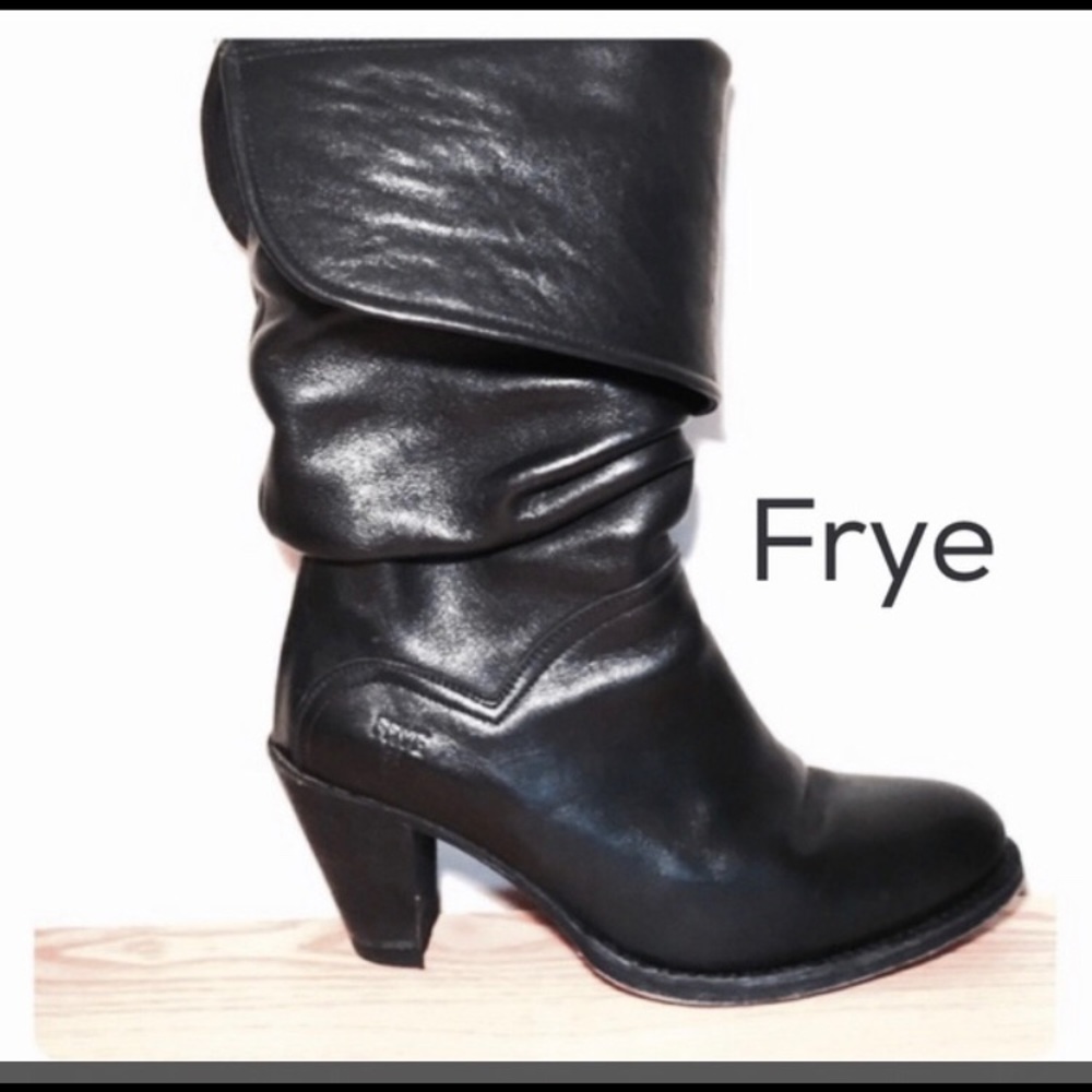 FRYE BLACK DORADO SLOUCH Sz 8*LIKE NEW